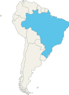 Le Brésil en Amérique du Sud 