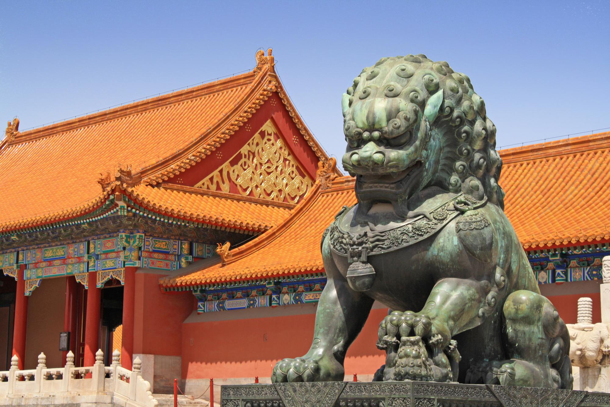 Statue de la Cité Interdite en Chine 