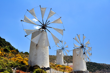 Lassithi, districts de Crète en Grèce 